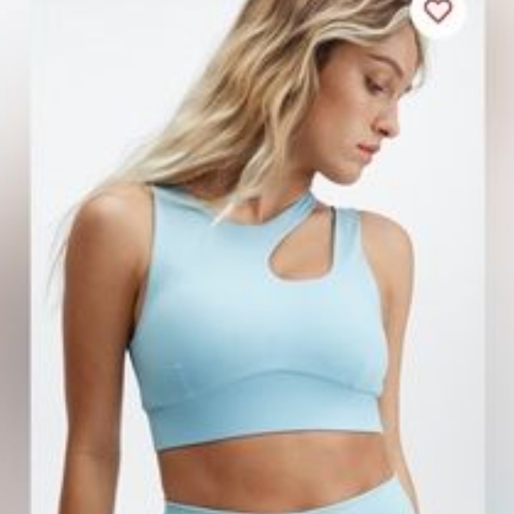 Fabletics womens Callie blue sports bra small